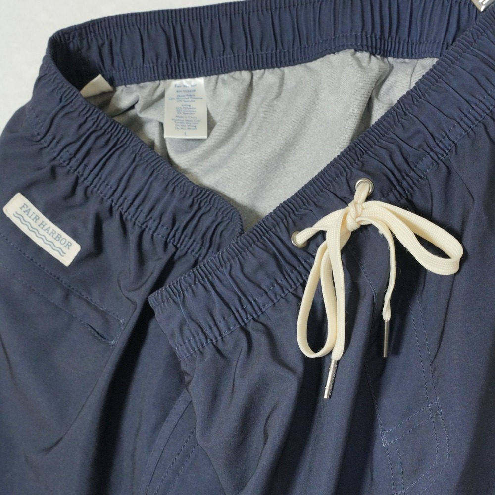 Fair Harbor The Anchor Blue Colorblock Men's Size L Swim Trunks Coolmax‎ Lining